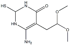 6-AMino-5-(2,2-diMethoxy-ethyl)-2-Mercapto-2,3-dihydro-1H-pyriMidin-4-one 结构式