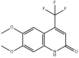 6,7-二甲氧基-4-(三氟甲基)喹啉-2(1H)-酮 结构式