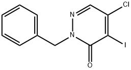 2-苄基-5-氯-4-碘-3-哒嗪酮 结构式