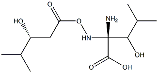 3-Hydroxyleucine (2R,3R)-2-aMino-3-hydroxy-4-Methyl-valeric acid 结构式