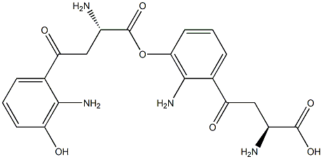 DL-3-Hydroxykynurenine DL-3-Hydroxykynurenine 结构式