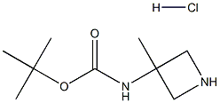 (3-甲基氮杂环丁烷-3-基)氨基甲酸叔丁酯盐酸盐 结构式