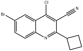 6-broMo-4-chloro-2-cyclobutylquinoline-3-carbonitrile 结构式