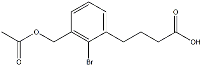 4-(3-(acetoxyMethyl)-2-broMophenyl)butanoic acid 结构式
