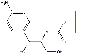 tert-butyl (1R,2R)-1-(4-aMinophenyl)-1,3-dihydroxypropan-2-ylcarbaMate 结构式