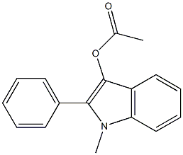 Acetic acid 1-Methyl-2-phenyl-1H-indol-3-yl ester 结构式