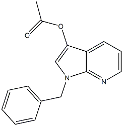 Acetic acid 1-benzyl-1H-pyrrolo[2,3-b]pyridin-3-yl ester 结构式