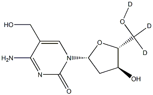 5-(HydroxyMethyl)deoxycytidine-d3 结构式