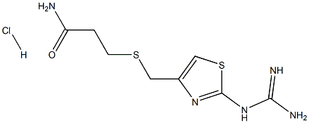 3-[[[2-[(AMinoiMinoMethyl)aMino]-4-thiazolyl]Methyl]thio]propanaMide Hydrochloride 结构式