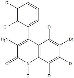 3-AMino-6-broMo-4-(2-chlorophenyl)-2(1H)-quinolinone-d5 结构式