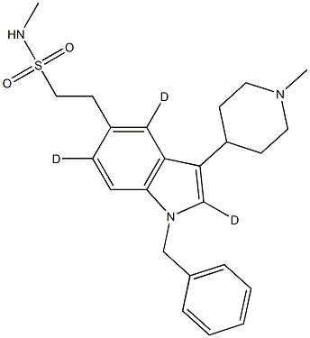 N-Methyl-3-(1-Methyl-4-piperidinyl)-1-(phenylMethyl)-1H-indole-5-ethanesulfonaMide-d3 结构式