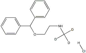 2-(DiphenylMethoxy)-N-(Methyl-d3)ethylaMine Hydrochloride 结构式