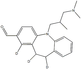 5-[3-(DiMethylaMino)-2-Methylpropyl]-10,11-dihydro-5H-dibenz[b,f]azepine-2-carboxaldehyde-d3 结构式