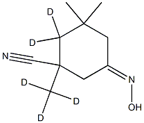 5-(HydroxyiMino)-3,3-diMethyl-1-Methyl-d3-cyclohexanecarbonitrile-d2 结构式