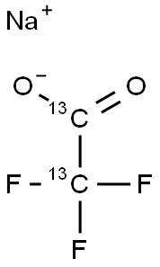 SodiuM TrifluoroMethanecarboxylate-13C2 结构式