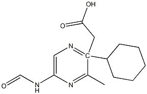 2-环己基-2-(吡嗪-2-甲酰氨基)乙酸甲酯 结构式