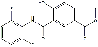 甲基3-((2,6-二氟苯基)氨基甲酰基)-4-羟基苯甲酸酯 结构式