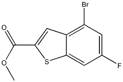 Methyl 4-broMo-6-fluorobenzo[b]thiophene-2-carboxylate 结构式