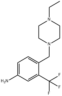 4-(4-乙基哌嗪-1-甲基)-3-三氟甲基苯胺 结构式