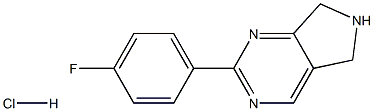 2-(4-Fluoro-phenyl)-6,7-dihydro-5H-pyrrolo[3,4-d]pyriMidine hydrochloride 结构式