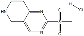 2-Methanesulfonyl-5,6,7,8-tetrahydro-pyrido[4,3-d]pyriMidine hydrochloride 结构式