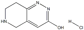 5,6,7,8-Tetrahydropyrido[4,3-c]pyridazin-3-ol hydrochloride 结构式