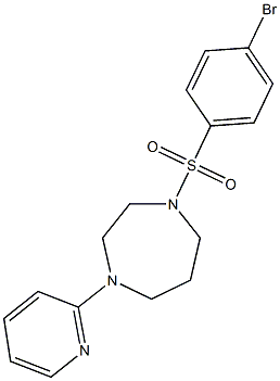 1-(4-BroMophenylsulfonyl)-4-(2-pyridyl)hoMopiperazine, 95% 结构式