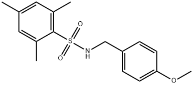 N-(4-甲氧基苄基)-2,4,6-三甲基苯磺酰胺 结构式
