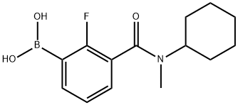 3-[氯己基(甲基)氨基甲酰]-2-氟苯硼酸 结构式