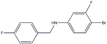 4-BroMo-3-fluoro-N-(4-fluorobenzyl)aniline, 97% 结构式