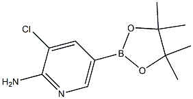 3-Chloro-5-(4,4,5,5-tetraMethyl-[1,3,2]dioxaborolan-2-yl)-pyridin-2-ylaMine 结构式