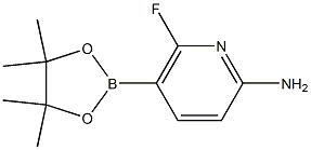 6-Fluoro-5-(4,4,5,5-tetraMethyl-[1,3,2]dioxaborolan-2-yl)-pyridin-2-ylaMine 结构式