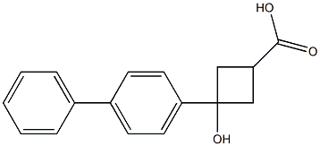 3-Biphenyl-4-yl-3-hydroxy-cyclobutanecarboxylic acid 结构式