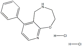 4-Phenyl-5,6,7,8-tetrahydro-9-oxa-1,6-diaza-benzocycloheptene dihydrochloride 结构式