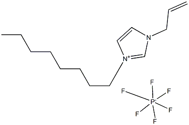 1-烯丙基-3-辛基咪唑六氟磷酸盐 结构式