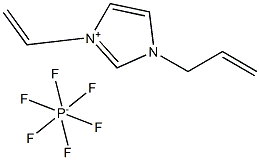 1-烯丙基-3-乙烯基咪唑六氟磷酸盐 结构式