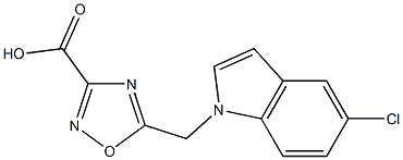 5-((5-CHLORO-1H-INDOL-1-YL)METHYL)-1,2,4-OXADIAZOLE-3-CARBOXYLIC ACID 结构式