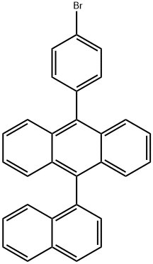 9-(1-萘基)-10-(4-溴苯基)蒽 结构式