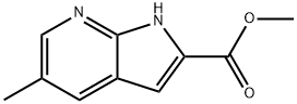 5-甲基-1H-吡咯并[2,3-B]吡啶-2-甲酸甲酯 结构式