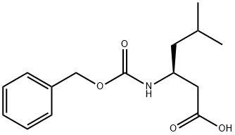 (S)-3-((((苄氧基)羰基)氨基)-5-甲基己酸 结构式