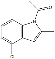 1-(4-chloro-2-Methyl-1H-indol-1-yl)ethanone 结构式