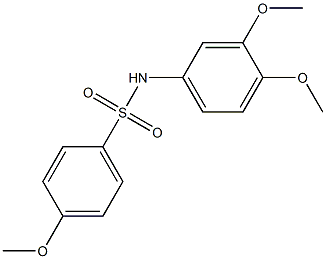 N-(3,4-二甲氧基苯)-4-甲氧基苯磺酰胺 结构式