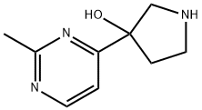 3-(2-甲基嘧啶-4-基)吡咯烷-3-醇 结构式