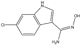 (E)-6-CHLORO-N'-HYDROXY-1H-INDOLE-3-CARBOXAMIDINE 结构式