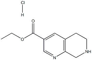 ETHYL 5,6,7,8-TETRAHYDRO-1,7-NAPHTHYRIDINE-3-CARBOXYLATE HCL 结构式