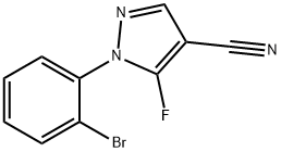 5 -氟- 1 -(2 -溴苯基)- 1H -吡唑-4-甲腈 结构式