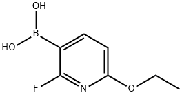 6-Ethoxy-2-fluoropyridine-3-boronic acid 结构式