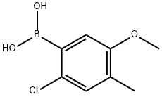 2-氯-5-甲氧基-4-甲基苯硼酸 结构式