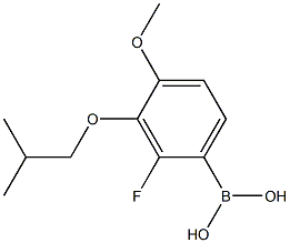 2-Fluoro-4-methoxy-3-(2-methylpropoxy)phenylboronic acid 结构式