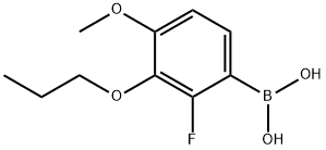 2-Fluoro-4-methoxy-3-propoxyphenylboronic acid 结构式